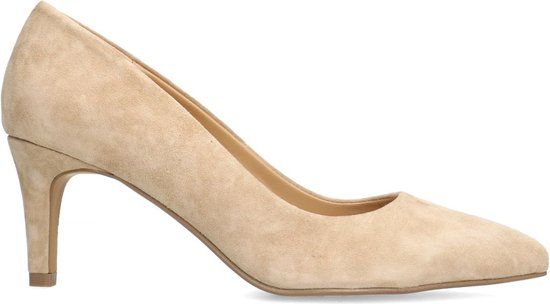 Manfield Dames Beige Suède Pumps Maat 38