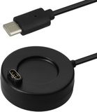 kwmobile USB-oplaadkabel type c geschikt voor Garmin Venu Sq Music / Sq 2 / Venu 2 Plus / Fenix 7 / vivoactive 4 - Kabel voor smartwatch - in zwart