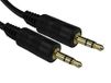 RS PRO Aux-kabel, stereo-jack, 3,5 mm/stereo-jack, 3,5 mm stekker L. 3 m zwart