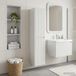 Maison Exclusive Armoire de salle de bain murale, design exclusif, blanche, dimensions : 33 x 34,5 x 160 cm