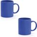 Merkloos / Sans marque Bellatio Design Koffie mokken/bekers - 4x - keramiek - glans - met oor - blauw - 370 ml