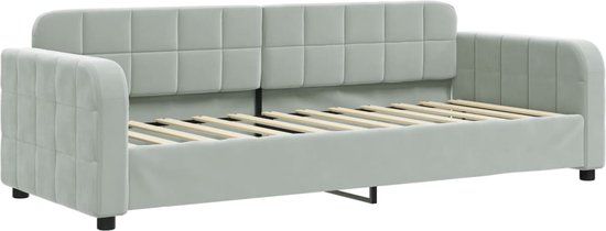 vidaXL Slaapbank Lichtgrijs Fluweel 80x200 cm