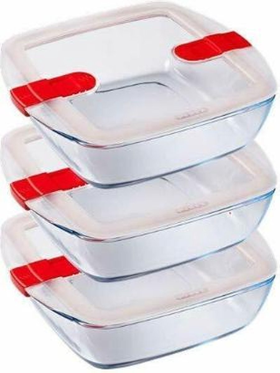 Pyrex Bewaardoos, Glas, Noire, 1 L