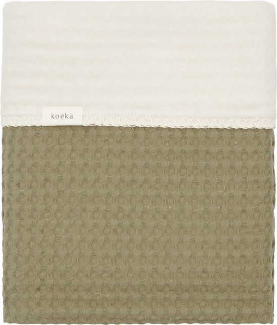 Koeka Amsterdam Wiegdeken - Wafelstof Katoen - Groen - 75x100 cm