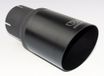 Ulter Sport Uitlaatsierstuk - Rond Ø90mm Schuin - Lengte 180mm - Montage ->55mm - Zwart RVS