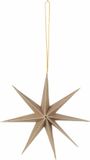 Broste Copenhagen kerstster natural brown - Papier - Kerstversiering - 15 cm - Bruin