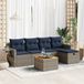 Maison Exclusive - Ensemble de meubles de jardin 6 pièces avec canapé et coussins, gris, en polyrotin