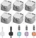 Unyqoos® Set van 6 porte-câbles magnétiques - Blanc