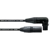 CORDIAL - CPM0.5FRM - Microfoonkabel met XLR-bus gebogen, XLR-stekker recht 0,5 m, stekker NEUTRIK, Select