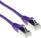 ACT Paarse 7 meter LSZH SFTP CAT6A patchkabel snagless met RJ45 connectoren FB8707
