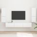Maison Exclusive - Ensemble meuble TV, 4 pièces, blanc laqué, panneau de particules