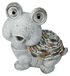 H&L Zonnepaneel tuinornament Schildpad, 21 cm – grijs