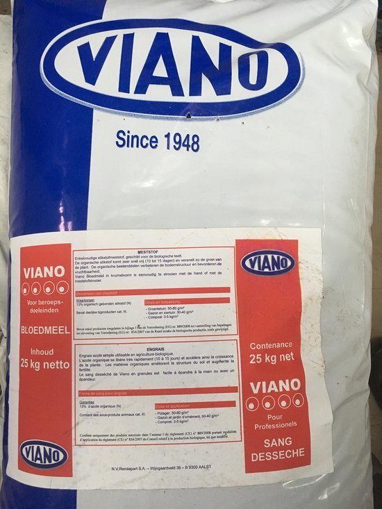 viano Bloedmeel 25kg 13% stikstof