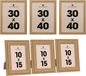 Atmosphera Fotolijstjes Classico - set 5x stuks - 1x 30 x 40 cm/4x 10 x 15 cm - naturel - Hout