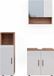 Vicco Ensemble de salle de bain Irma, Blanc laqué/Chêne doré, 3 pièces