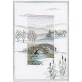Bothy Threads Kruissteekset, mistige ochtend, winterbrug, 25 x 17,2 cm, DWMM2, tellpatroon