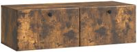 vidaXL Wandmontage TV-kast 98 x 41 x 30 cm Gerookt eiken Bewerkt hout