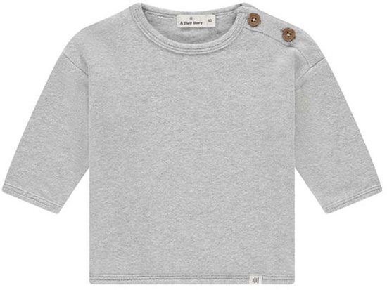A Tiny Story Trui - Maat 62 - Light Grey Melange