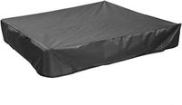 Merkloos / Sans marque Oxford Cloth Kinderspeelgoed Zandbakhoes - Vierkant met Trekkoord - 59x59 Inch - Tuinzwembadhoes - Buitenwaterdichte UV- en stofbestendige hoes - Veiligheidshoes - Zwart