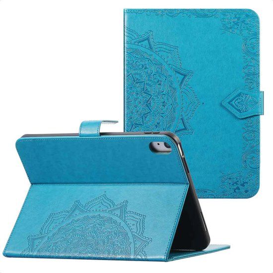 imoshion Tablet Hoes - Geschikt voor Apple iPad 11 2025 A16 / iPad 10e generatie (2022) 10.9 inch - Mandala tablet Bookcase - Turquoise