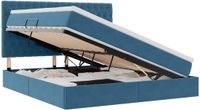 vidaXL LED-opbergbed met matras, donkerblauw, 160 x 200 cm, fluweel