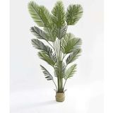Palmier artificiel 200 cm panier tressé algues - plante décorative tropicale
