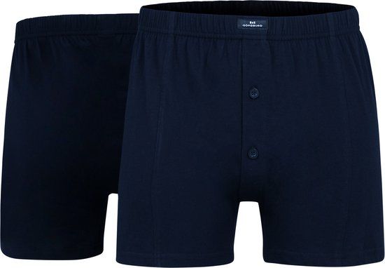 Gotzburg heren boxershorts wijd model (2-pack) - donkerblauw - katoen - maat M