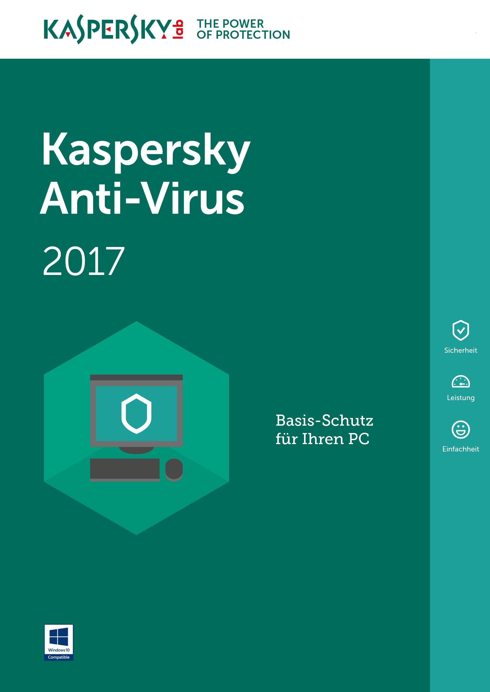 Kaspersky Anti-Virus 2017 - 1 User - 1 Year - German - PC