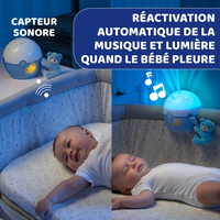 Chicco First Dreams Stars Projector - Blauw - Baby Projector met Lichteffecten, Volumeregeling, Huilsensor en Liedjes/Melodietjes