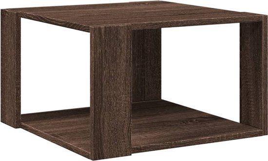 vidaXL Salontafel 51,5x51,5x30 cm bewerkt hout bruin eikenkleurig