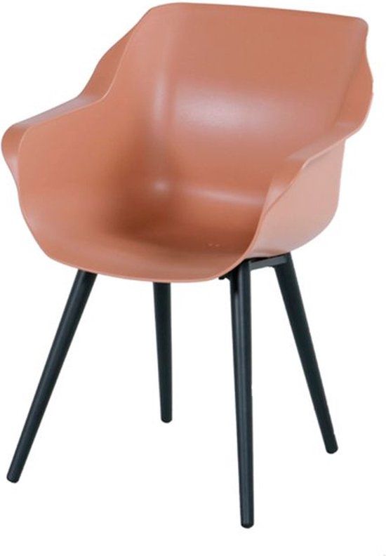 Sophie Stoel Studio Armchair zitting 'italian terra' frame 'carbon black'