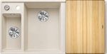 BLANCO AXIA III 6 S-F Silgranit spoelbak, 990x500 mm, zacht wit