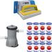 WAYS - Entretien piscine - Pompe de filtration 2006 L/h & 12 filtres Type II & WAYS Brosse de nettoyage