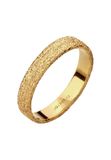 KUZZOI - Ring Heren Gestructureerd 925 Sterling Zilver - Goud