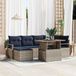 Prolenta Maison Exclusive - Ensemble de canapé de jardin, 7 pièces, gris, en résine tressée