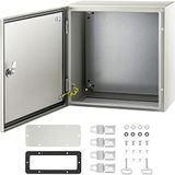 VEVOR NEMA koolstofstalen behuizing, 40 x 40 x 20 cm, NEMA 4X elektrische kast, IP66 waterdicht en stofdicht, elektrische aansluitdoos voor buiten en binnen, met montageplaat