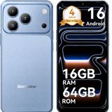 Blackview WAVE 7C, téléphone portable sans abonnement, 6,56 pouces, Android 16, 16 Go + 64 Go / carte TF jusqu'à 2 To, Face ID, batterie 5 000 mAh, appareil photo 32 Mpx, double SIM, Wi-Fi 5, IP54