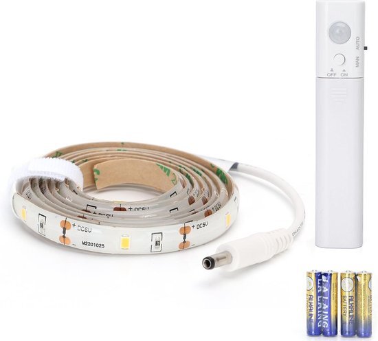 BES LED LED Strip Set met Sensor op Batterijen - Aigi Stippi - 1 Meter - Warm Wit 3000K - 1.5V