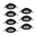 EGLO 7-delige set LED inbouwspots Cedrez, Ø 9 cm, extra platte plafondspots | met Dip Switch, kunststof zwart, warmwit, neutraalwit, koelwit