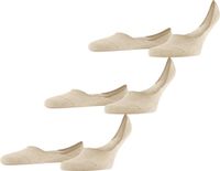 FALKE Step Medium Cut 3-Pack invisible uni Coton multipack footies hommes beige - taille 39-40