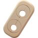 Gedotec Rosace double pour radiateur en bois laqué, 122 x 58 mm érable laqué 16 mm - 1/4''