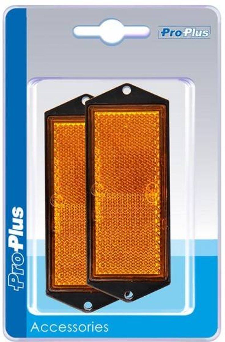 PRO + Reflector oranje 104x40mm schroefbevestiging 2 stuks