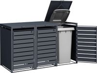 4gardenz Premium Kliko Ombouw 3 bakken - Containerombouw - Antraciet