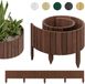 be4nature Rollborder 200 x 10 cm Dunkelbraun Imprägniert Gartenzaun aus Kiefernholz Beetumrandung Rollzaun Beeteinfassung dekorativer Holzzaun