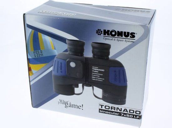 Konus Tornado 7x50 Verrekijker - Zwart/Blauw