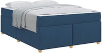 vidaXL Bedframe with Mattress Blue 140 x 200 cm Fabric