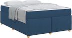 vidaXL Bedframe with Mattress Blue 140 x 200 cm Fabric