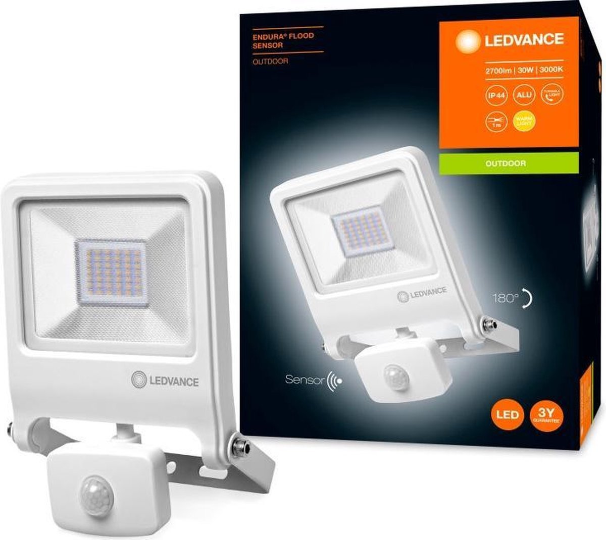 Ledvance Endura LED Breedstraler Wit 30W - 2700lm 830 | Sensor