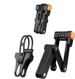 Harmonix Logistics B.V. Chaîne pliable à combinaison - 8 maillons métalliques rigides - Antivol pliable pour VTT - Noir - 15,5x7,5 cm