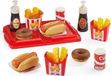 Ecoiffier Hot Dog Spielset, 2423, Fast-Food Menü zum Mitnehmen, Selbst Zusammenstellen für 2 Personen, Hergestellt in Frankreich